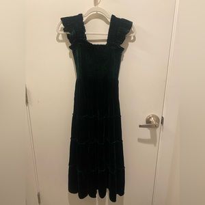 Hill House Home The Ellie Nap Dress in Emerald Velvet